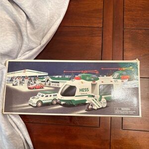 2001 Hess Helicopter with Motorcycle and Cruiser